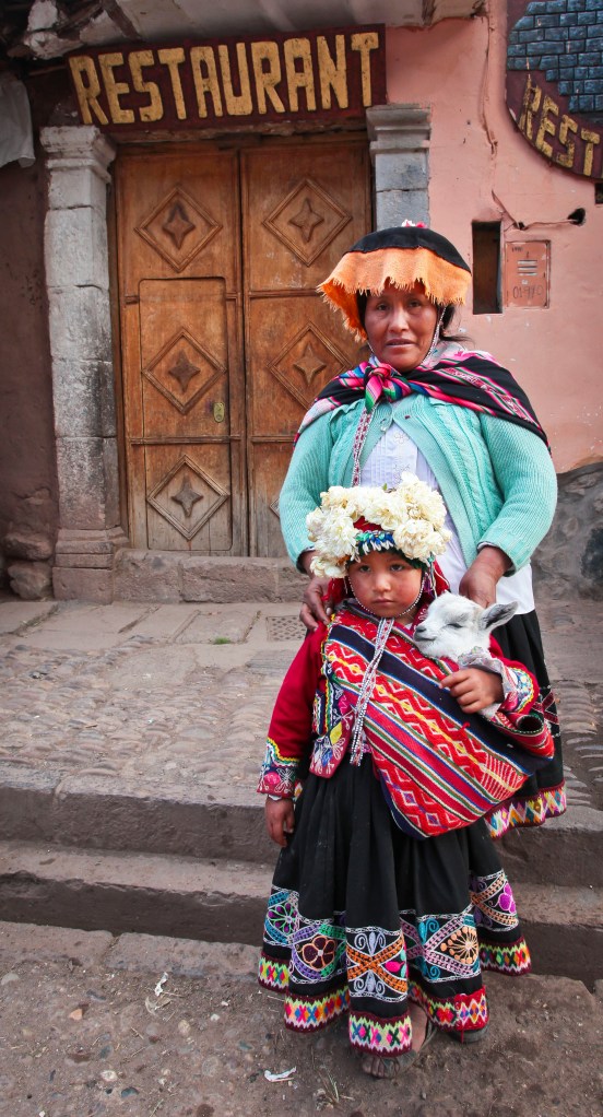 Mother & Daughter posing for the tourists