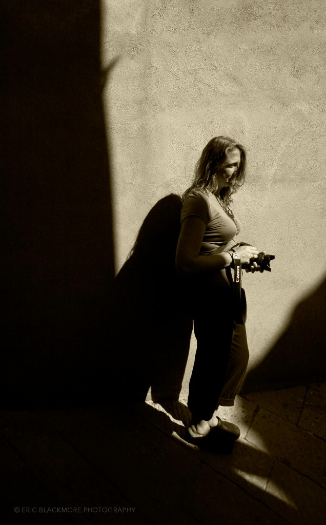 kathy waiting for the shot